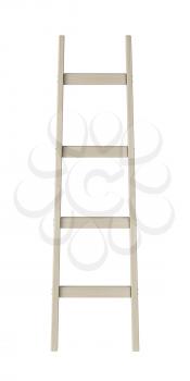 Wooden ladder isolated on white background