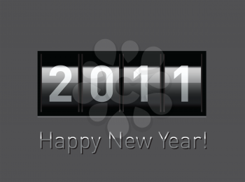 Royalty Free Clipart Image of a Happy New Year Counter for 2011