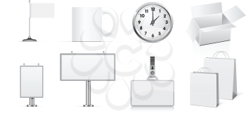 Royalty Free Clipart Image of a Set of Business Elements