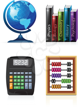 Royalty Free Clipart Image of a Set of Education Images