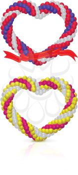 Royalty Free Clipart Image of Balloon Hearts
