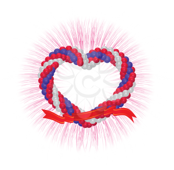 Royalty Free Clipart Image of a Heart Balloon