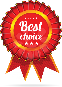Royalty Free Clipart Image of a Best Choice Ribbon