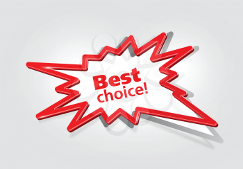 Royalty Free Clipart Image of a Best Choice Label