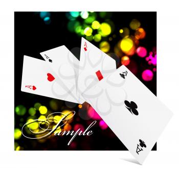 Royalty Free Clipart Image of Four Aces