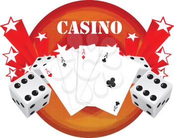 Royalty Free Clipart Image of Gambling Elements