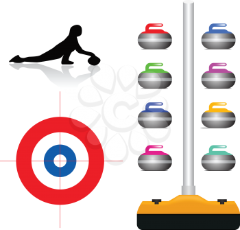 Royalty Free Clipart Image of a Curling Illustration