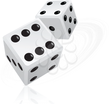 Royalty Free Clipart Image of Dice