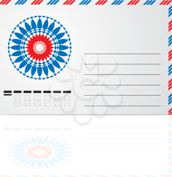 Royalty Free Clipart Image of an Airmail Envelope