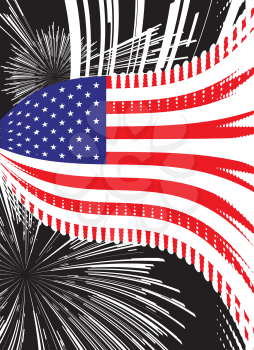 Royalty Free Clipart Image of an American Flag Background