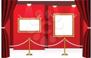 Royalty Free Clipart Image of a Picture Gallery
