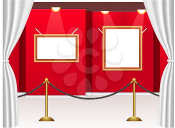 Royalty Free Clipart Image of a Picture Gallery