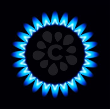 Royalty Free Clipart Image of a Gas Flame