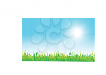 Royalty Free Clipart Image of Grass and Sky