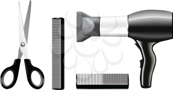 Royalty Free Clipart Image of Styling Tools
