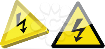 Royalty Free Clipart Image of High Voltage Signs