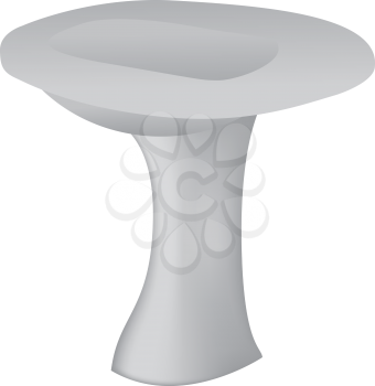Royalty Free Clipart Image of a Sink With No Taps