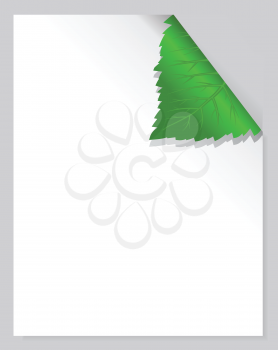 Royalty Free Clipart Image of a Leaf Page