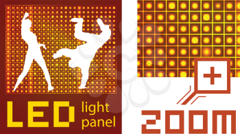 Royalty Free Clipart Image of LED Display Panel