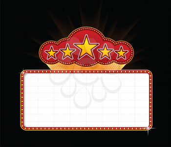 Royalty Free Clipart Image of a Marquee