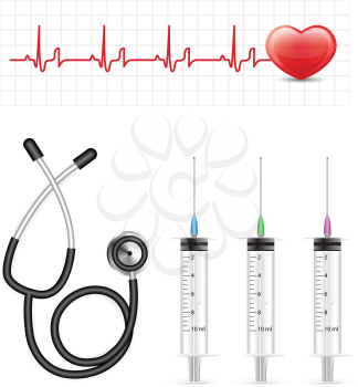 Royalty Free Clipart Image of Healthcare Elements