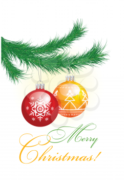 Royalty Free Clipart Image of Merry Christmas Greeting