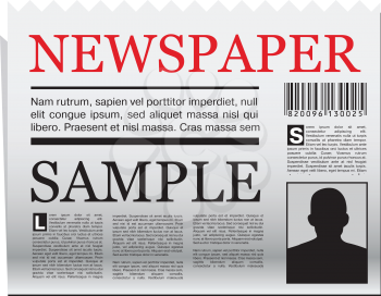 Royalty Free Clipart Image of a Newspaper