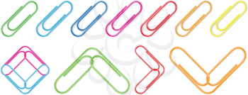 Royalty Free Clipart Image of Paper Clips