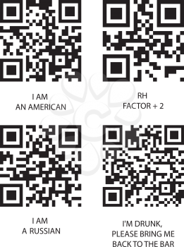 Royalty Free Clipart Image of Bar Code Designs
