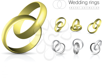 Royalty Free Clipart Image of Wedding Rings