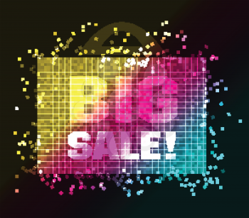Royalty Free Clipart Image of a Big Sale Background