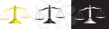 Royalty Free Clipart Image of Scales