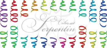 Royalty Free Clipart Image of a Frame of Coloured Streamers