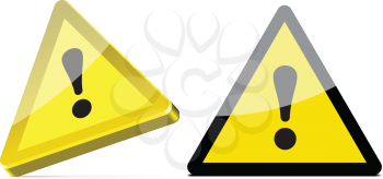 Royalty Free Clipart Image of Warning Signs