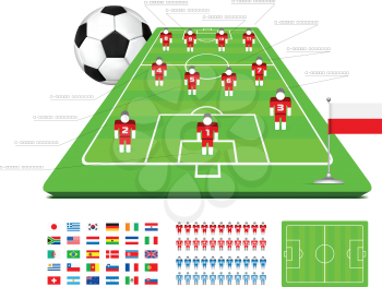 Royalty Free Clipart Image of Tactical Set for Soccer