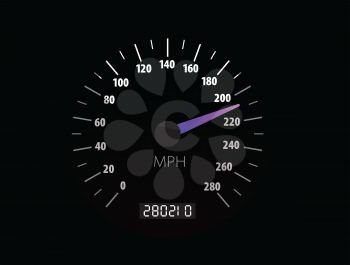 Royalty Free Clipart Image of Speedometer