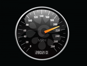Royalty Free Clipart Image of a Speedometer Background
