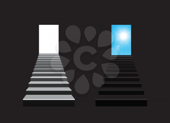 Royalty Free Clipart Image of Staircases