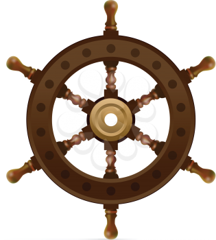 Royalty Free Clipart Image of a Ship's Steering Wheels