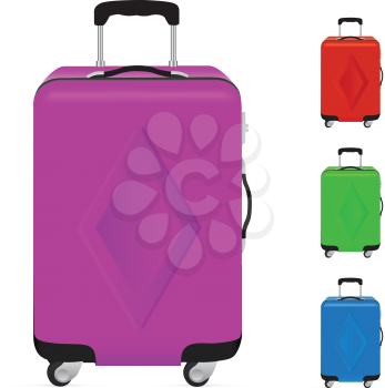 Royalty Free Clipart Image of Suitcases