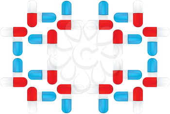 Royalty Free Clipart Image of a Design Made From Pills