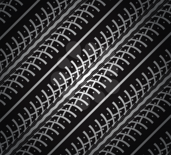 Royalty Free Clipart Image of Repeating Tire Treads