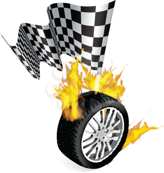 Royalty Free Clipart Image of a Sports Racing Design