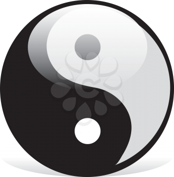 Royalty Free Clipart Image of a Yin and Yang Symbol