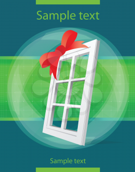 Royalty Free Clipart Image of a Plastic Window