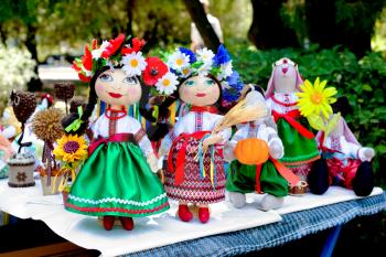 Ukrainian Cossack toy dolls in national costumes