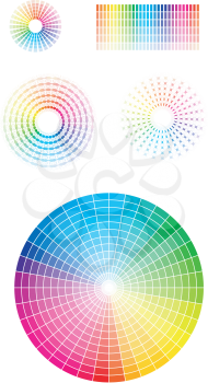 Color wheel. Vector illustration set. EPS v 8.