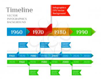 Timeline Web Element Template. Vector illustration on white