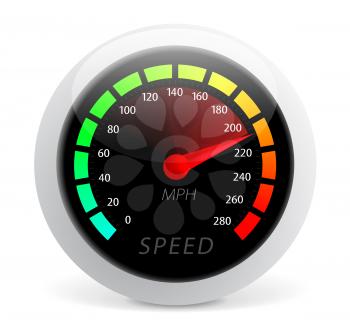 Speedometer vector illustration isolated on white background