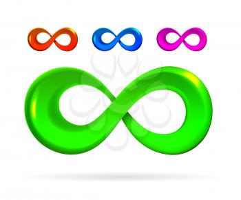 The symbol of infinity. Vector illustration on white background